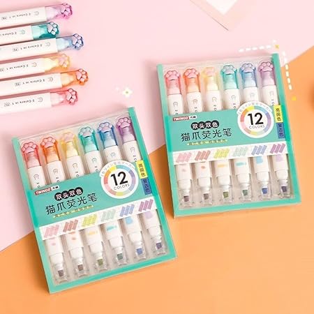 Double Sided Paw Highlighter (12 Colours)