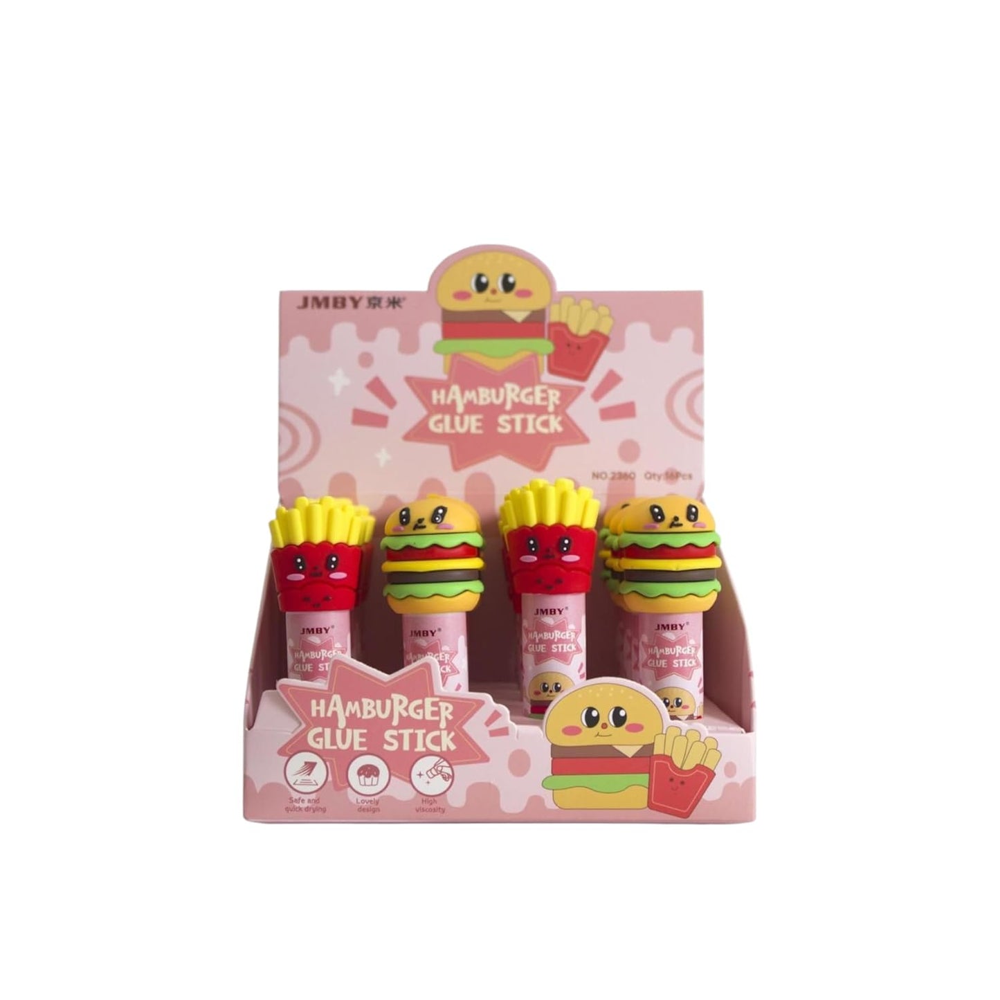 Burger & French Fries Glue Stick