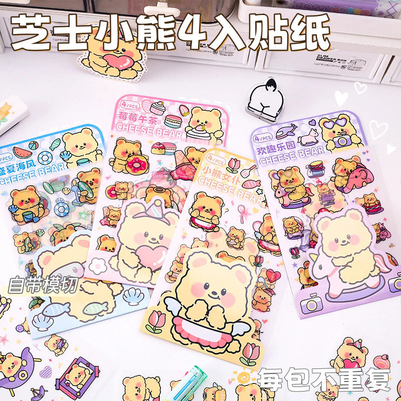 Cheesy Bear Stickers