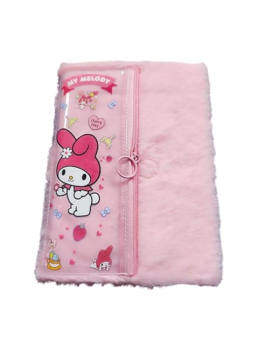 My melody theme fur diary with attached pouch