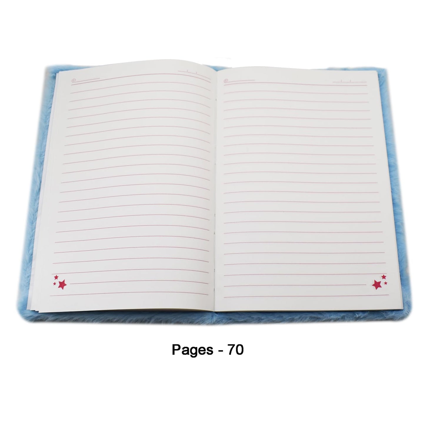 Mermaid theme fur diary with attached pouch