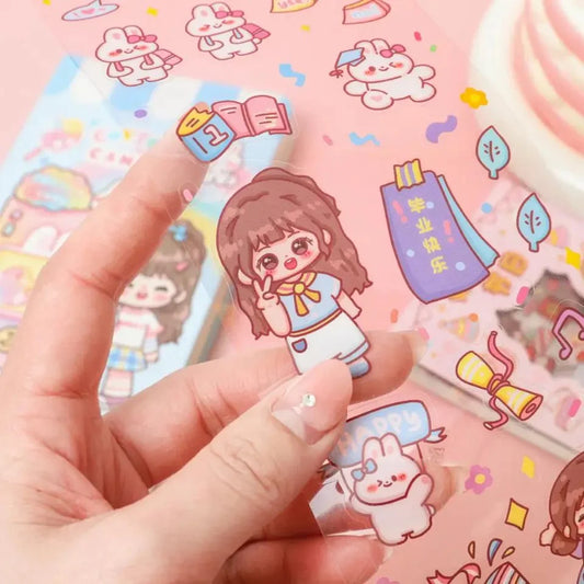 Kawaii Girl Long Sheet Stickers