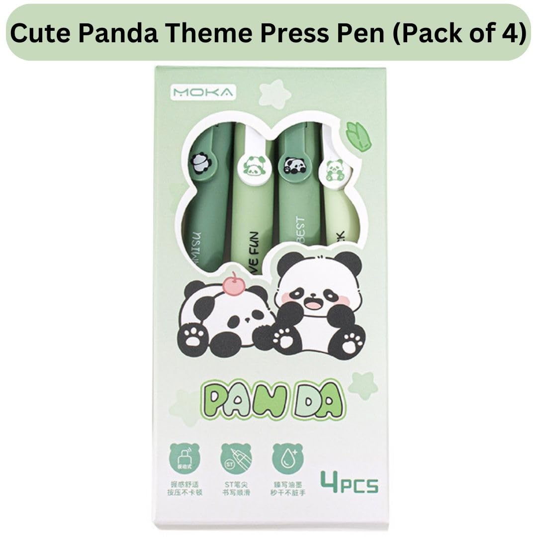 Moka Panda Soft Grip Pen (set of 4)