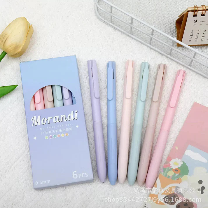 Morandi 6 colour neutral pen set