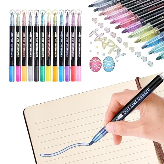 Outline Pen - 12 colour set