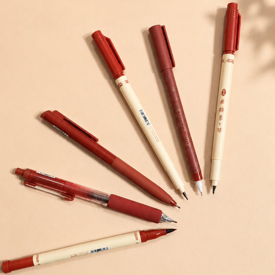 Red is Your Luck (Set of 6 pens)