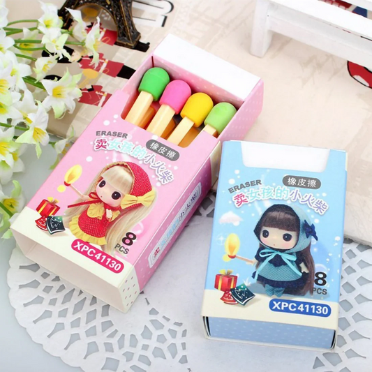 Riding Hood Matchstick Erasers