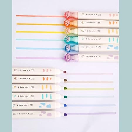 Double Sided Paw Highlighter (12 Colours)