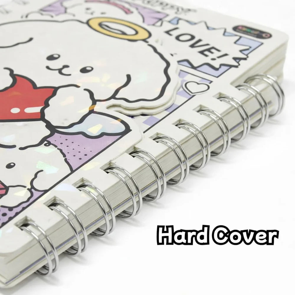 Cream Puppy Spiral Diary with Stickers