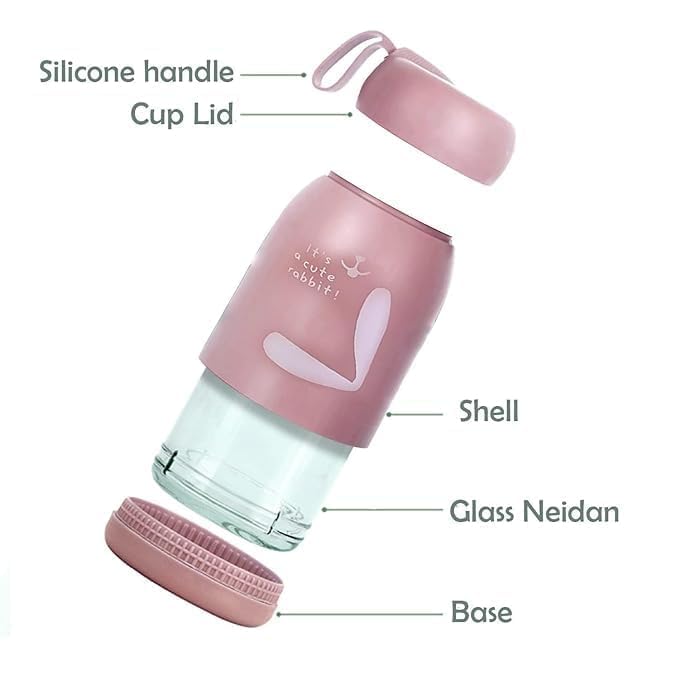 Bunny Glass Water Bottle