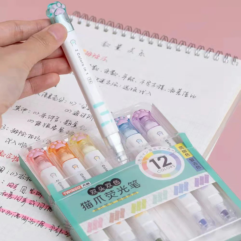 Double Sided Paw Highlighter (12 Colours)