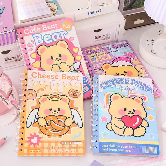 Cheese Bear Spiral Diary with Stickers