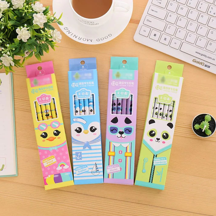 Cute Animal Pencil Pack (Set of 12pcs)