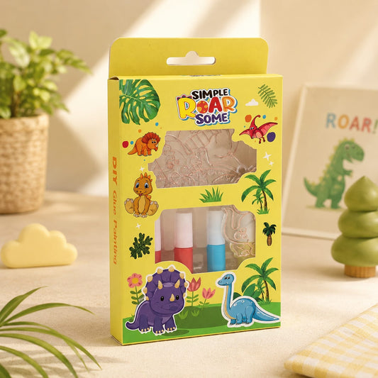 Dino Glue Painting DIY Kit