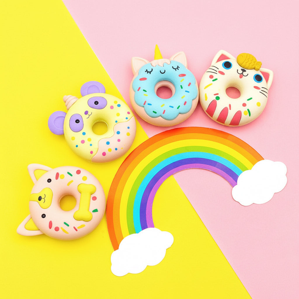 Cute Animal Jumbo Donut Eraser