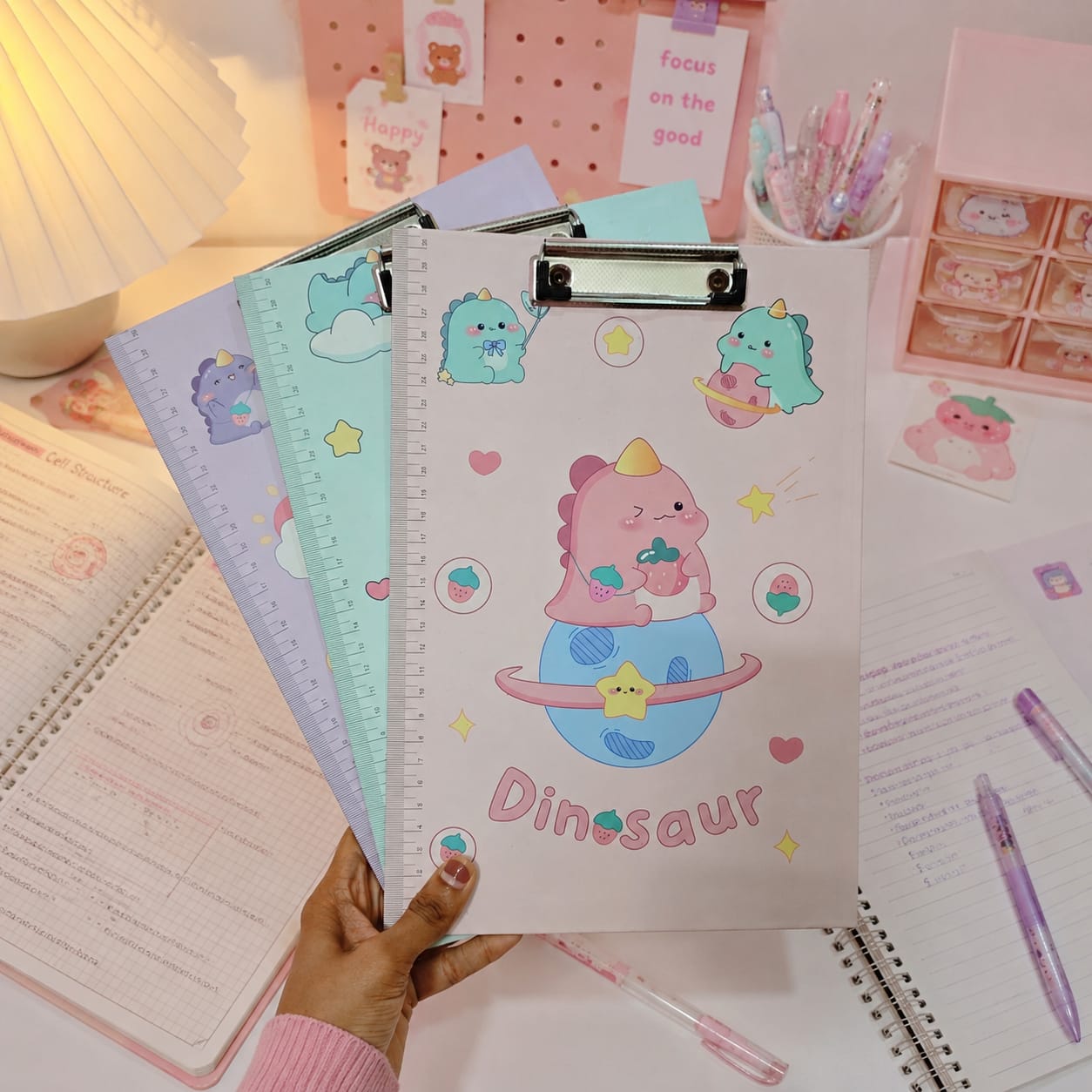 Cute Dino Kawaii Exam Board