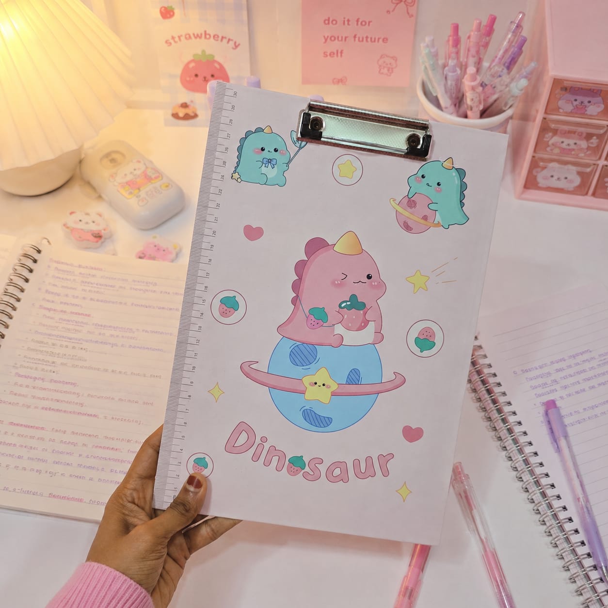 Cute Dino Kawaii Exam Board