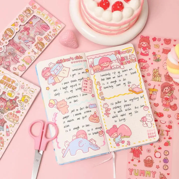 Kawaii Girl Long Sheet Stickers