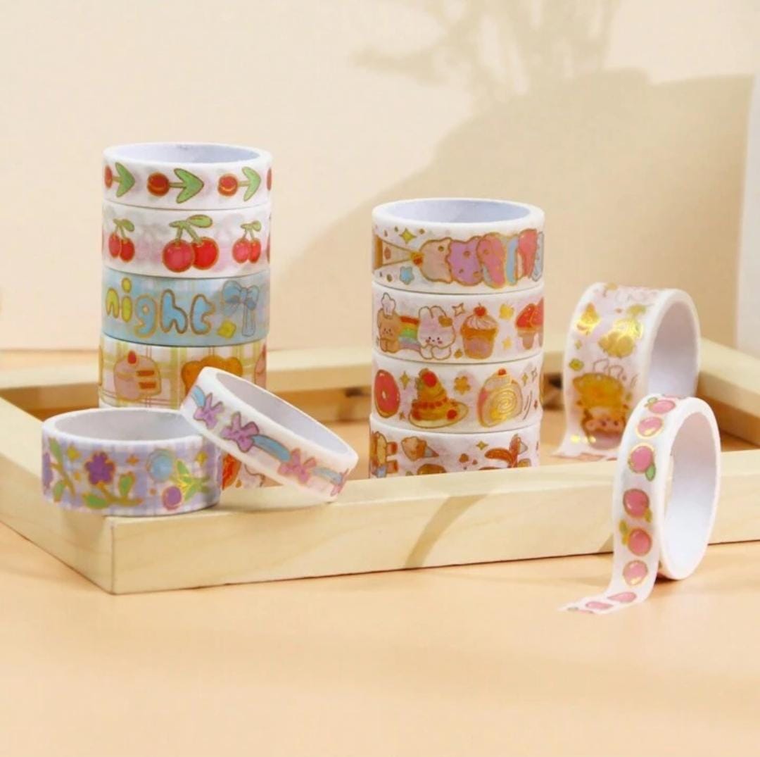 Kiki & Nini Gold Foiled Washi Tape (20 rolls set)