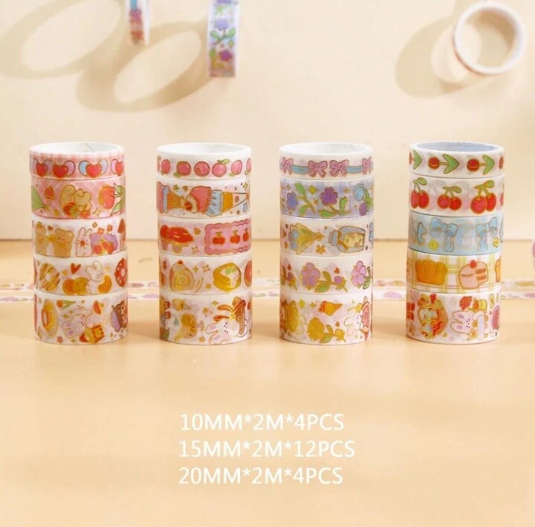 Kiki & Nini Gold Foiled Washi Tape (20 rolls set)