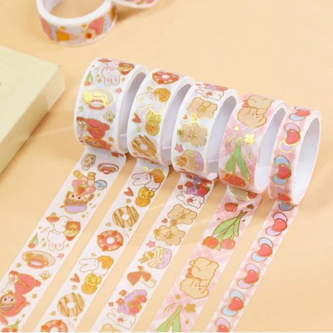 Kiki & Nini Gold Foiled Washi Tape (20 rolls set)