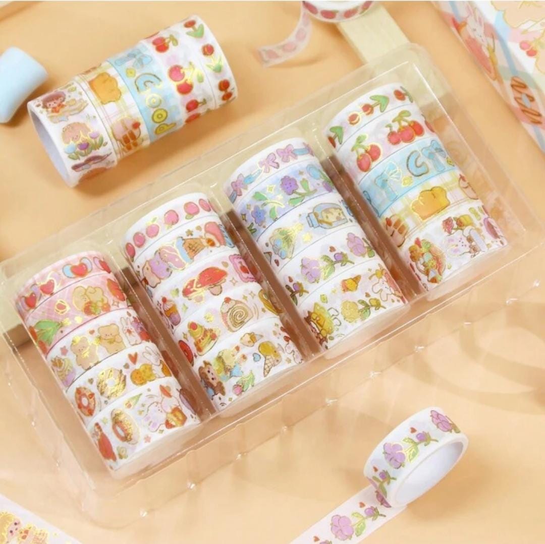 Kiki & Nini Gold Foiled Washi Tape (20 rolls set)