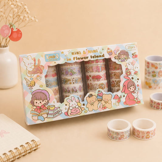 Kiki & Nini Gold Foiled Washi Tape (20 rolls set)