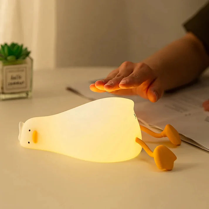 Lying Duck Silicone Lamp