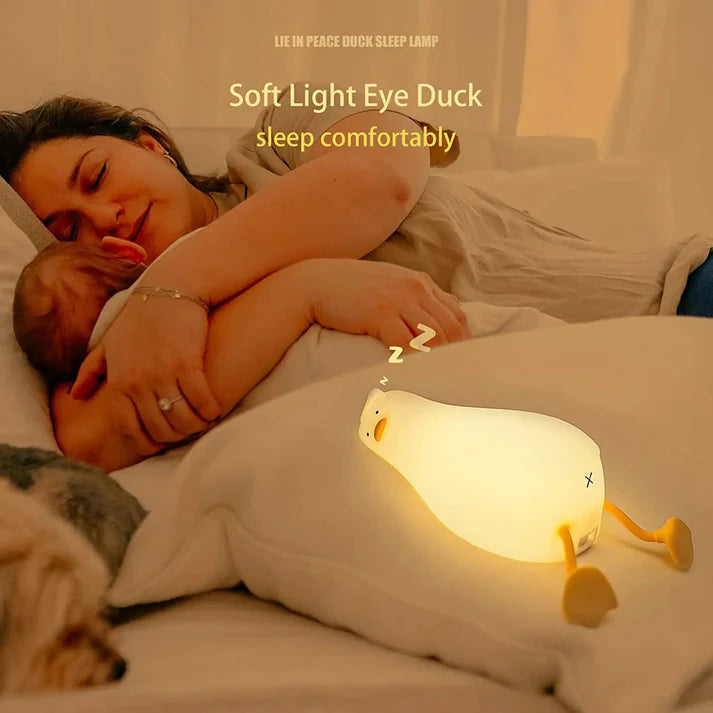 Lying Duck Silicone Lamp