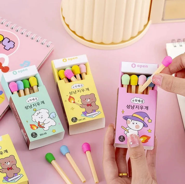 Kawaii Matchstick Eraser