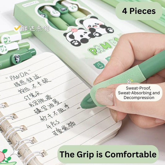 Moka Panda Soft Grip Pen (set of 4)