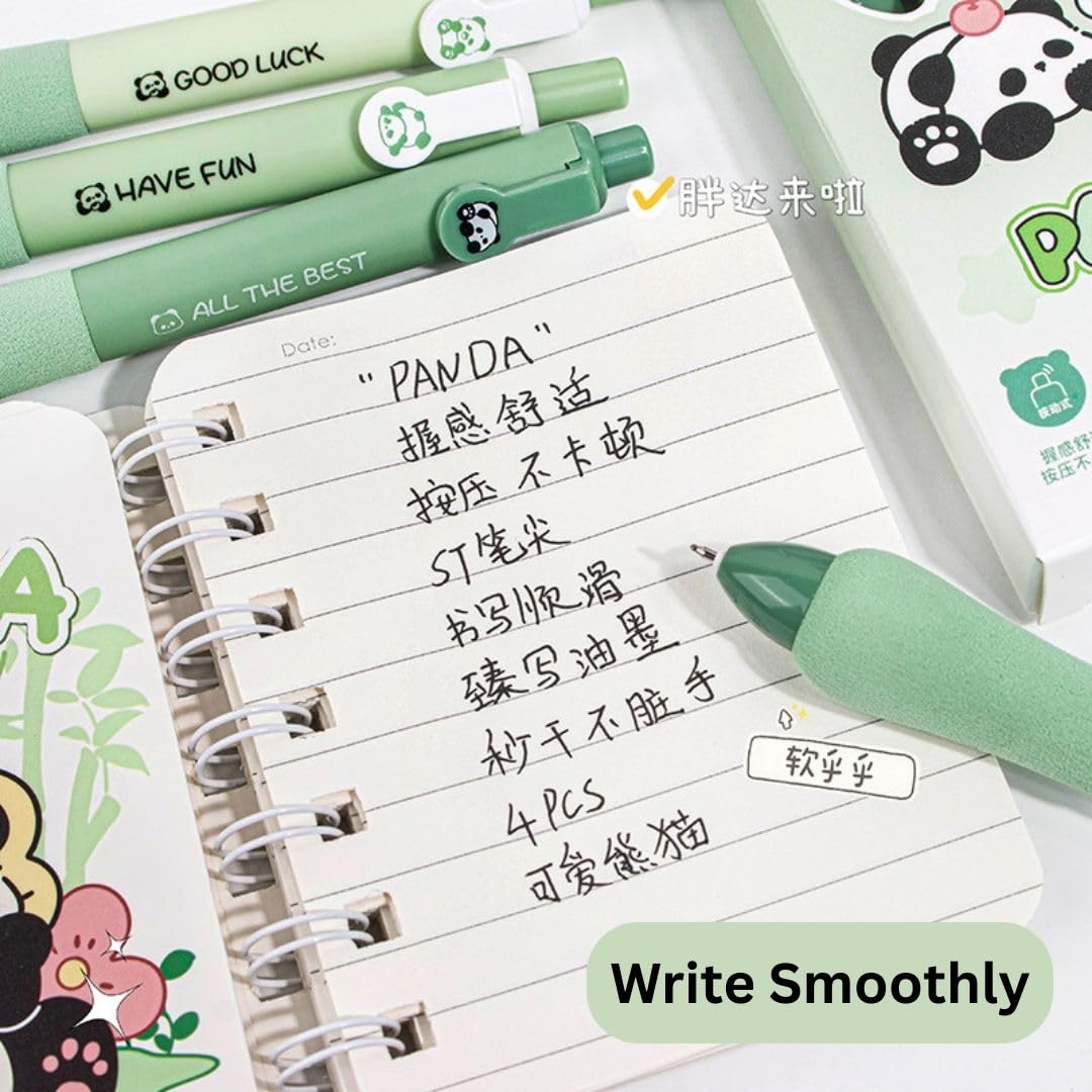 Moka Panda Soft Grip Pen (set of 4)