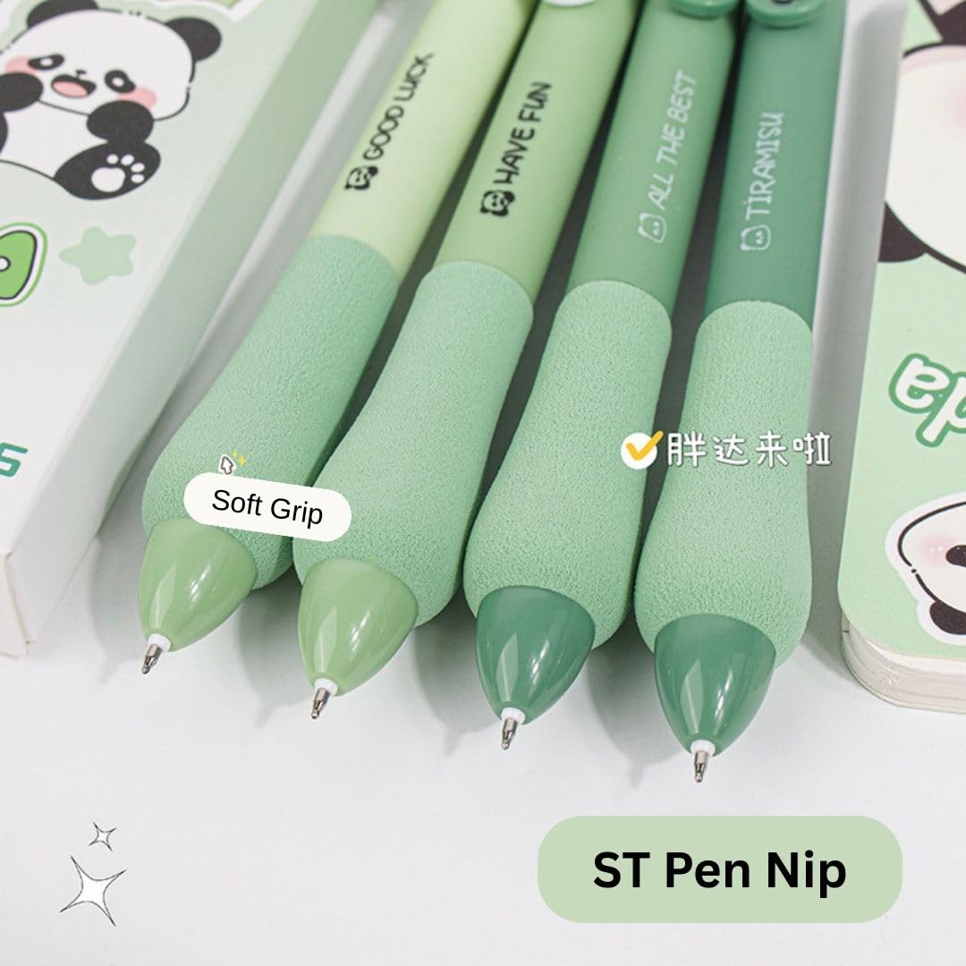 Moka Panda Soft Grip Pen (set of 4)