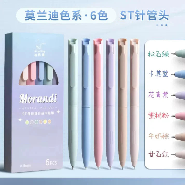 Morandi 6 colour neutral pen set