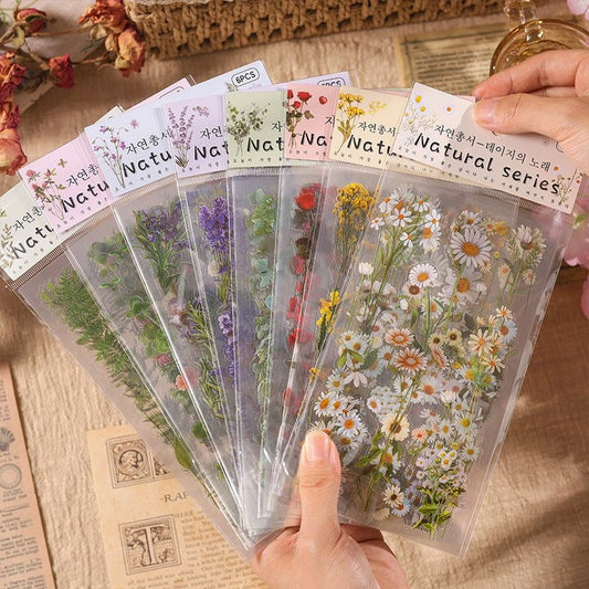 Lucky Leaf with Flowers Sticker