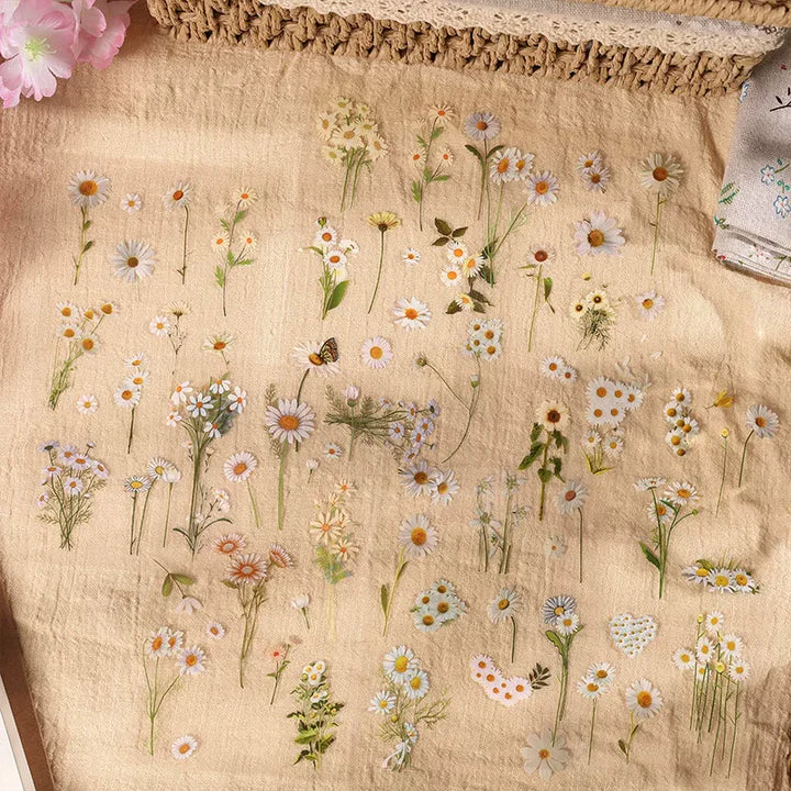 White Daisy Stickers