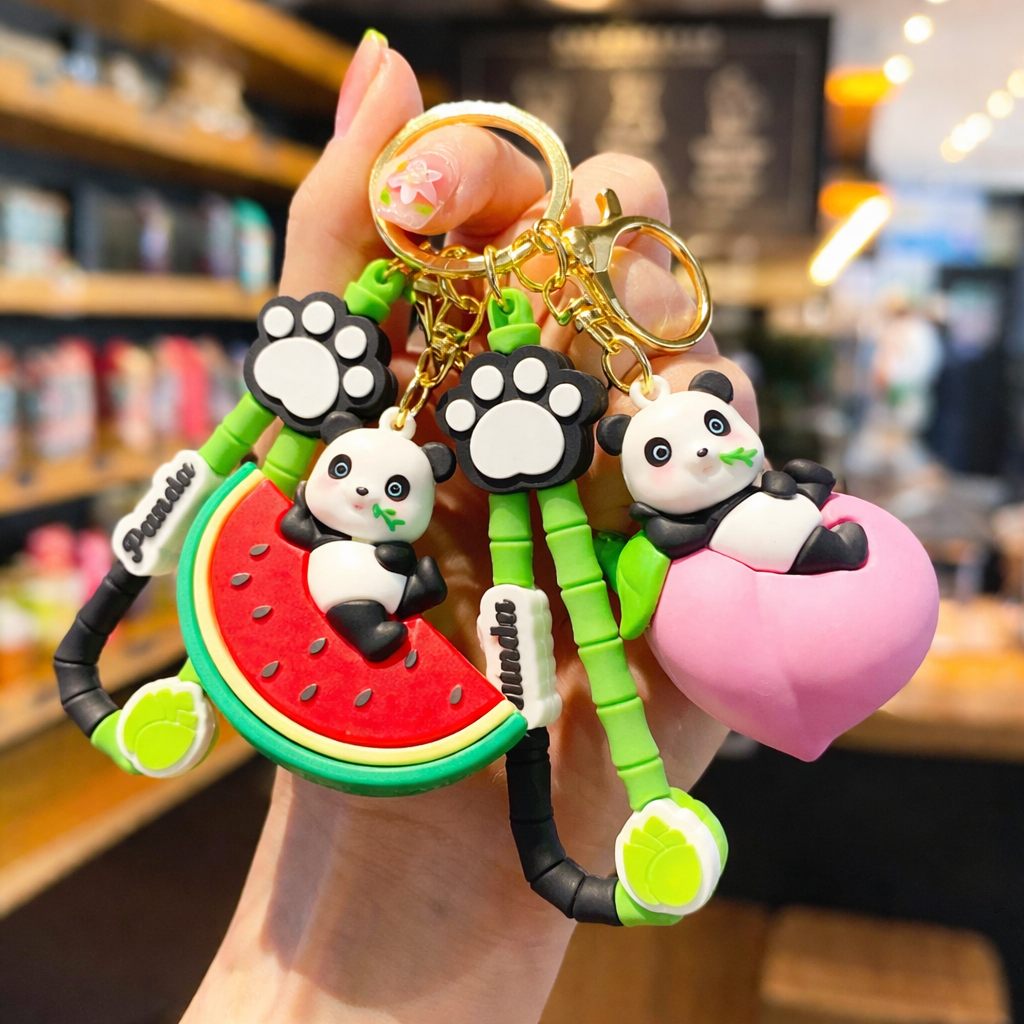 Panda Fruit Keychain