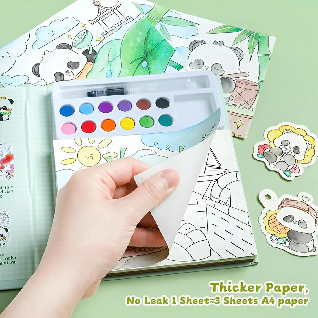 Panda Watercolouring Book