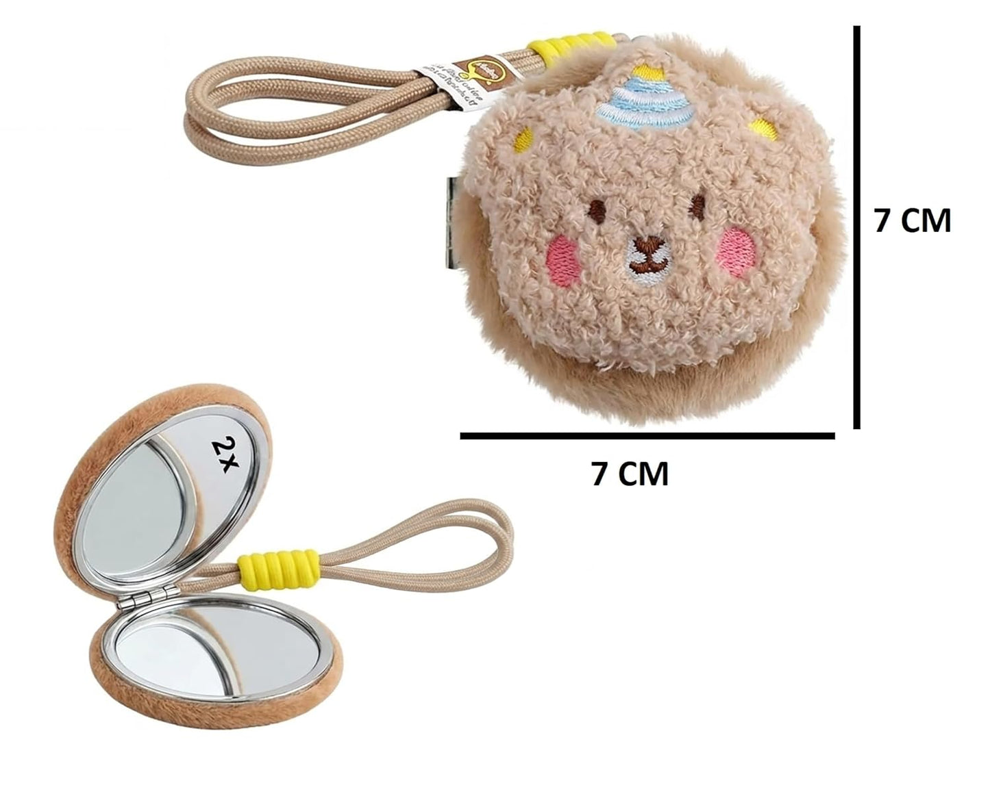 Plush Bear Double Sided Mirror