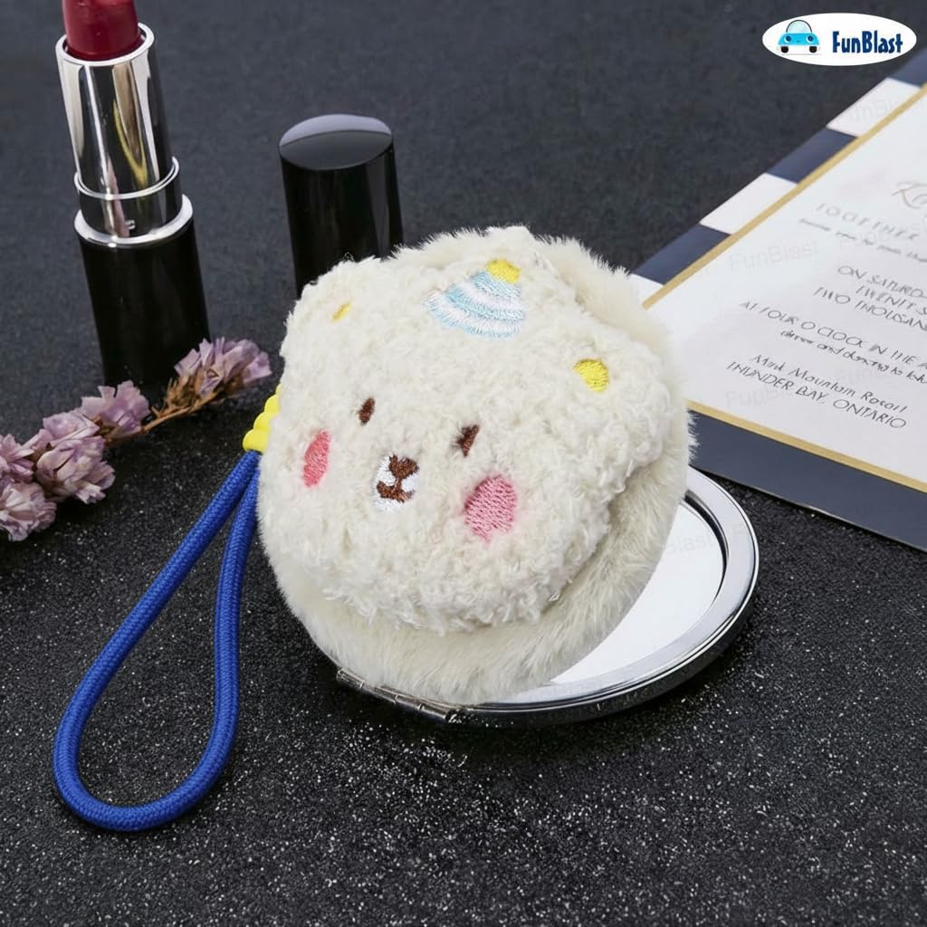 Plush Bear Double Sided Mirror