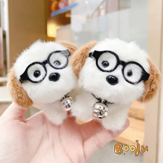 Cute Puppy with Specs Keychain