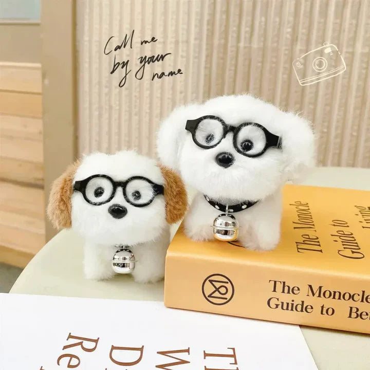 Cute Puppy with Specs Keychain