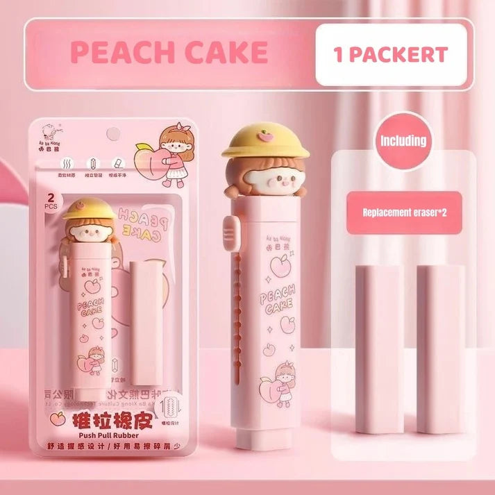 Peach Cake Push Pull Eraser