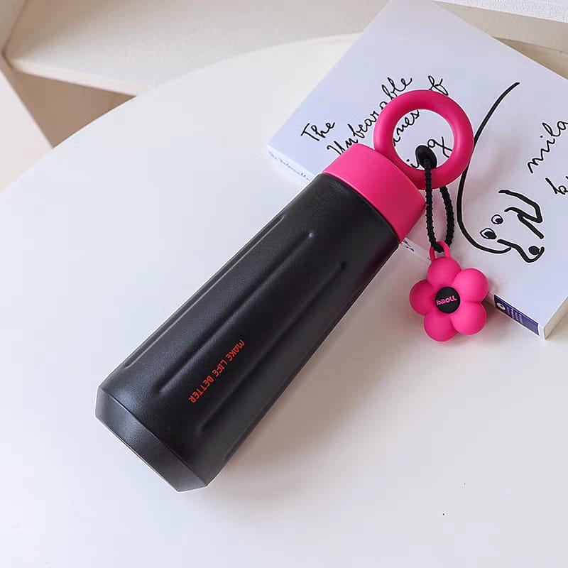 Flower Charm Stainless Steel Water Bottle