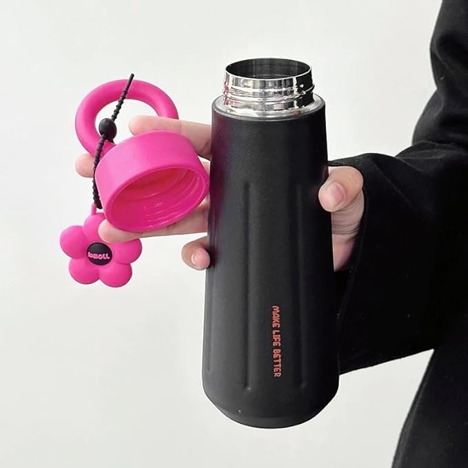 Flower Charm Stainless Steel Water Bottle