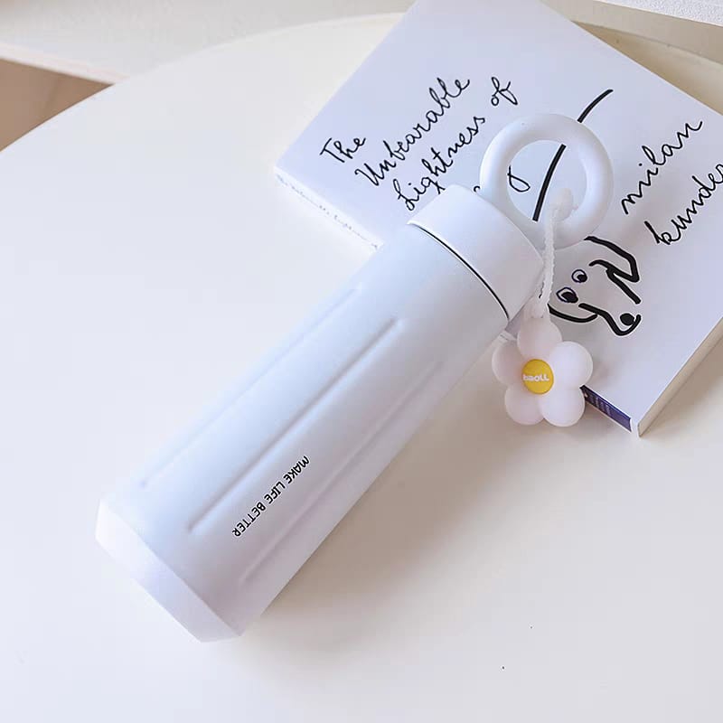 Flower Charm Stainless Steel Water Bottle