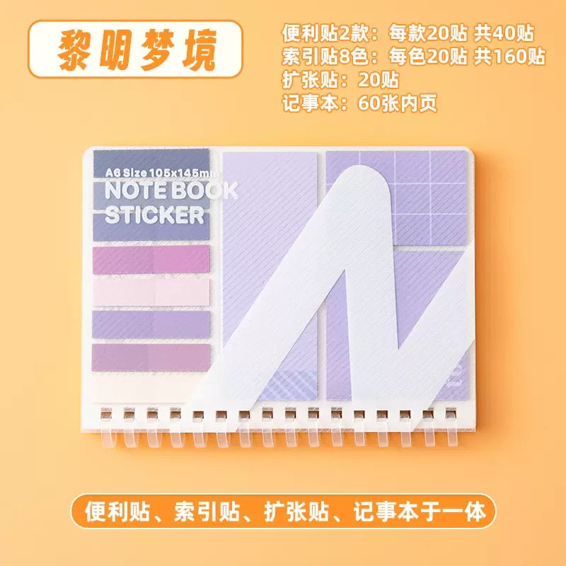 Pocket Planner Notebook with Sticky Notes