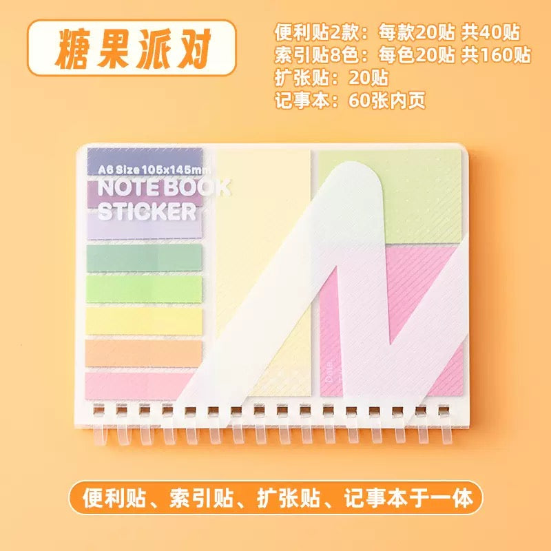 Pocket Planner Notebook with Sticky Notes