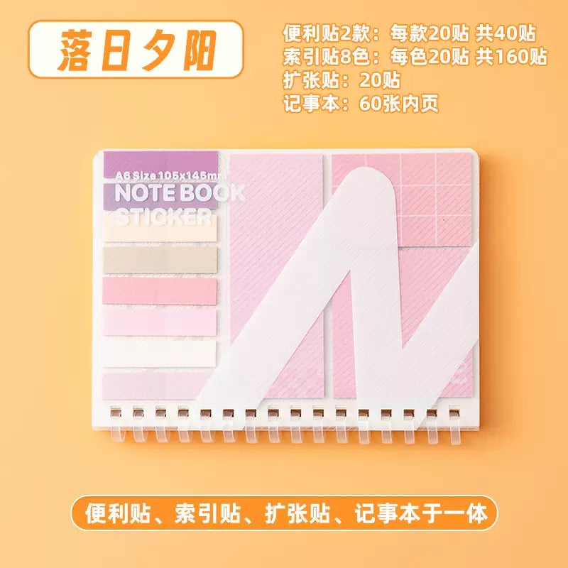 Pocket Planner Notebook with Sticky Notes