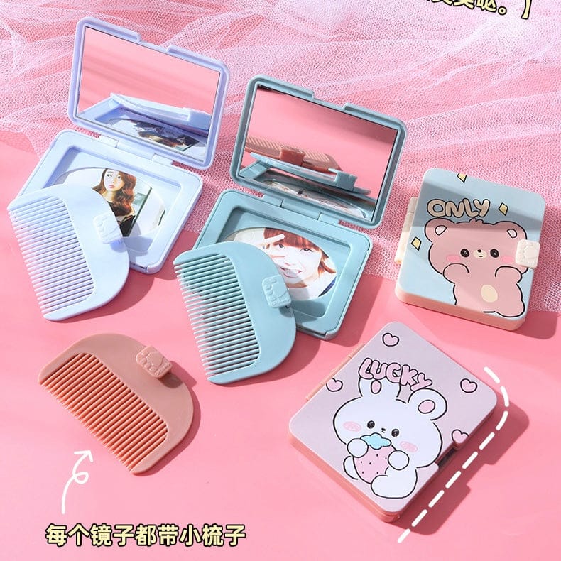 Kawaii Square Mirror & Comb